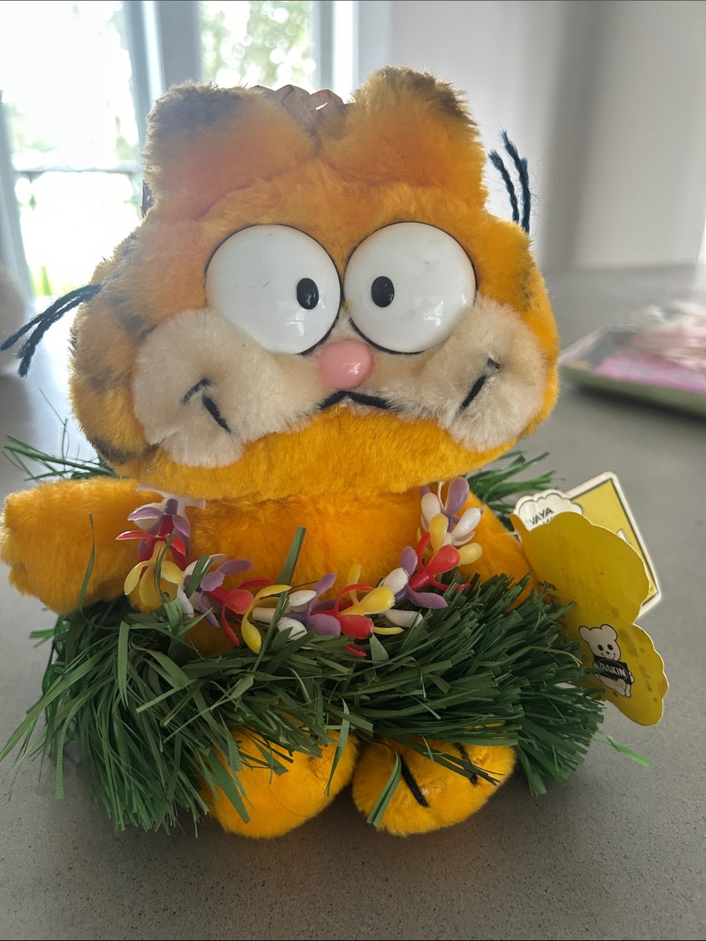 Vintage Garfield Plush Hula Doll Dakin Hawaii NWT